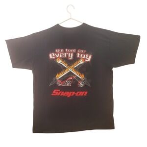 Snap-on Tools Graphic T-Shirt Mens XL Black The Tool For Every Toy Motorcycle